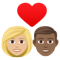 Couple with Heart- Woman- Man- Medium-Light Skin Tone- Medium-Dark Skin Tone emoji on Emojione